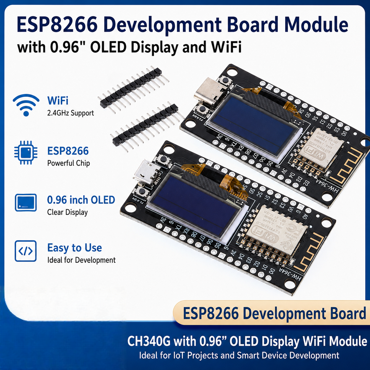 Smart Home Arduino - NodeMCU ESP8266 Development Board With 0.96