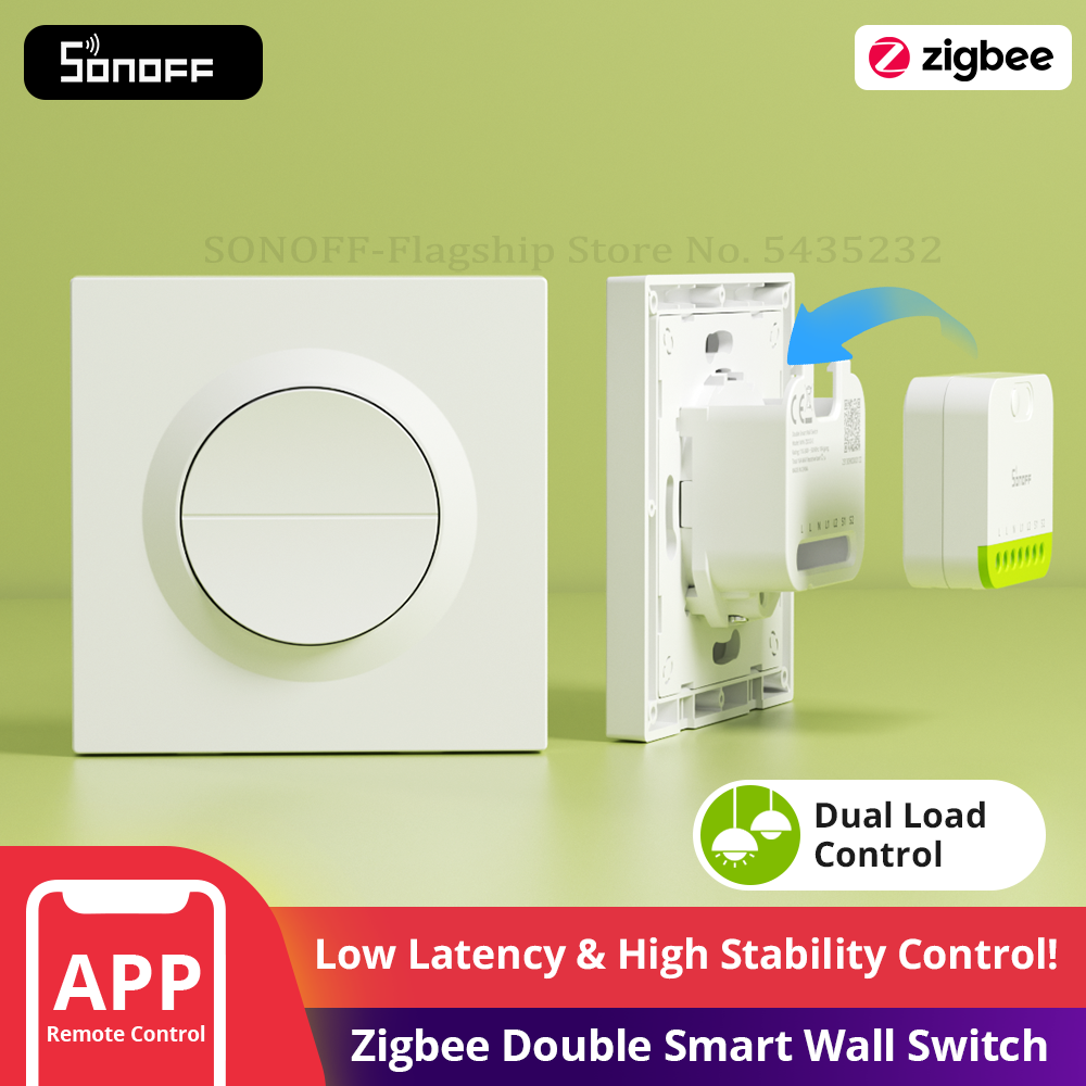 Smart Home Apple - SONOFF MINI-ZB2GS-E Zigbee Double Smart Wall